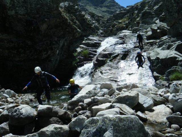  Coming out of the water in the ravine 